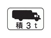 トラックの最大積載量の標識