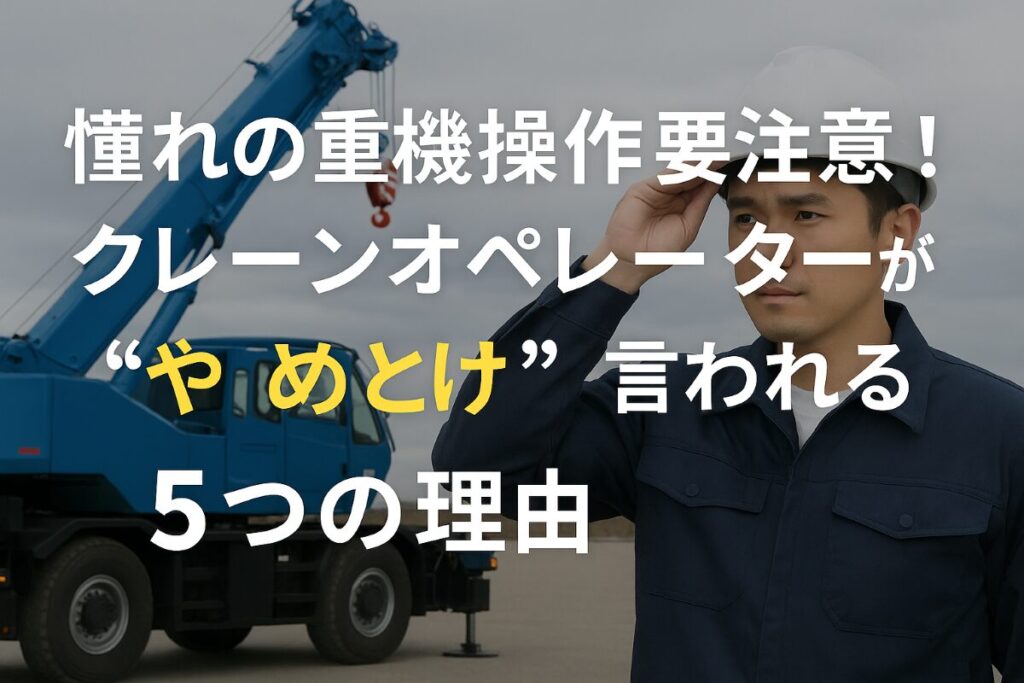 クレーンオペレーター やめとけ