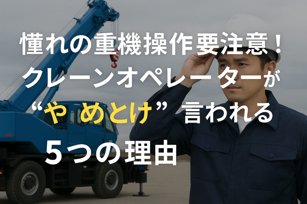クレーンオペレーター やめとけ